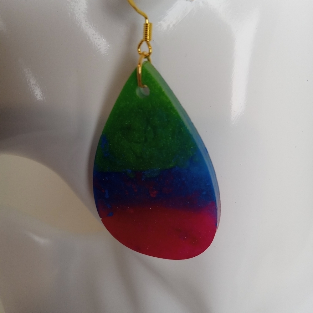 Colorful Teardrop Earrings - Picture 3 of 6